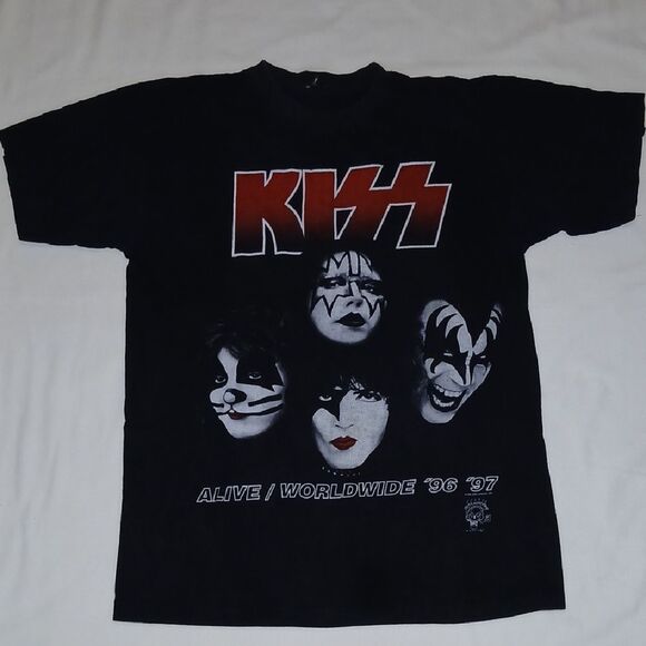 Vntg KISS Alive / Worldtour '96 '97 T-Shirt - Picture 1 of 8